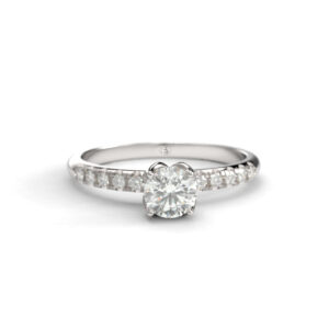 Loto – Solitario Pavé En Oro 18K