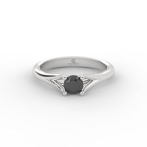 Amy – Diamante Negro En Oro 18K