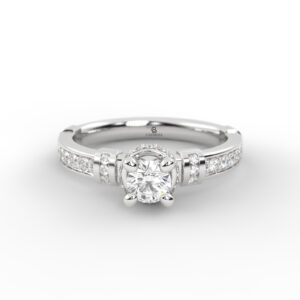 Mons – Solitario Pave En Oro 18K