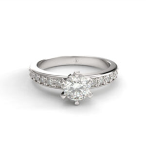 Louis Vi – Solitario Pavé En Oro 18K