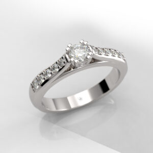 Lupita – Solitario Pavé En Oro 18K