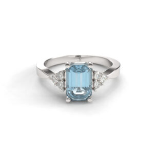 Ross – Anillo Solitario Pavé En Oro 18K