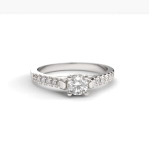 Suppa Ii – Solitario Pave En Oro 18K