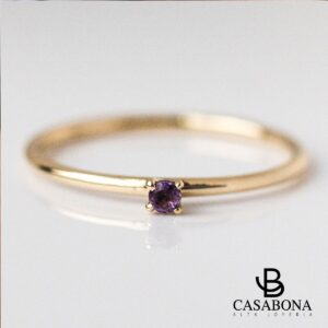 Amatista – Anillo De Oro 18K