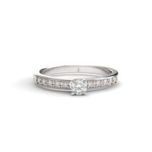 Janis – Solitario Pavé En Oro 18K