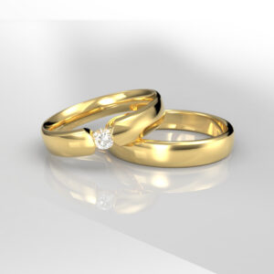 Roca – Argollas De Matrimonio En Oro 18K